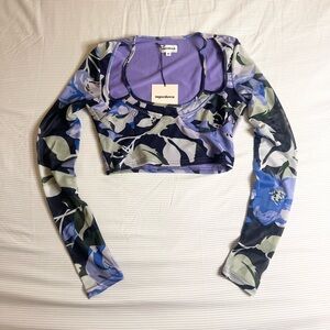 Brand new Superdown Benedita Crop Top in Floral Multi women's size xs